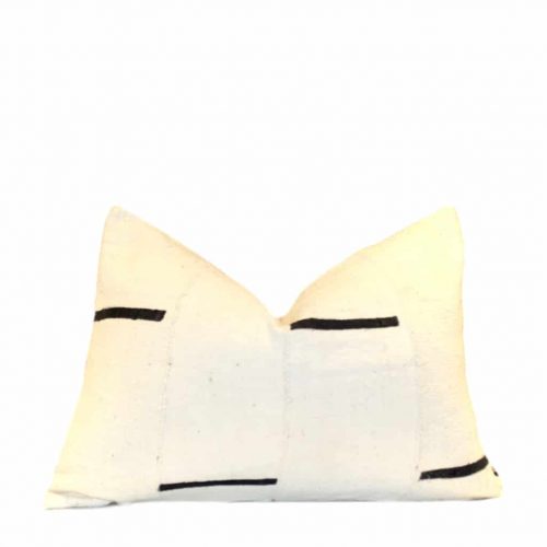 Amiens White Mud Cloth Pillow