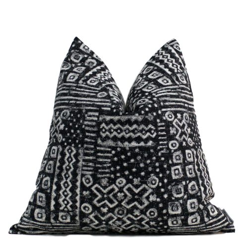 Charcoal Tribal Pillow Cover