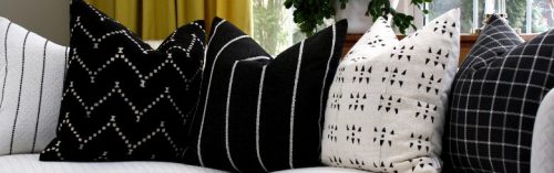 striped solid pillows
