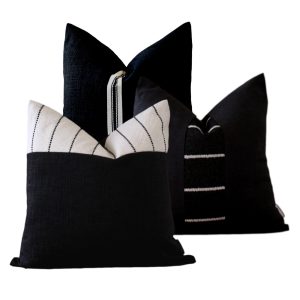 Black pillow covers