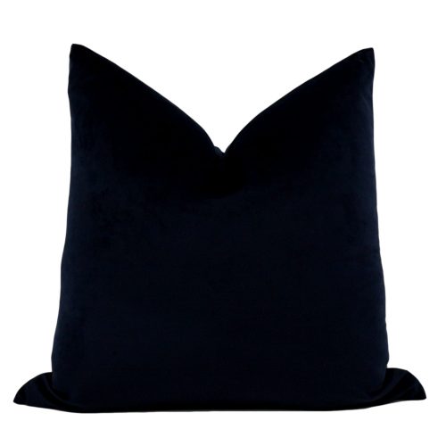 Midnight Blue Velvet Pillow Cover