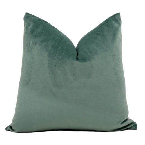 Mineral Blue Velvet Pillow Cover