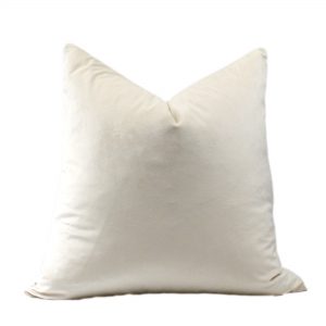 Cream Velvet Pillow Cover