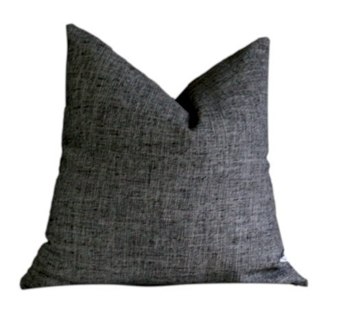 Charcoal Tweed Pillow