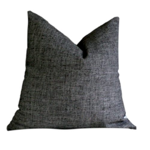 Charcoal Tweed Pillow