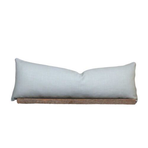 Light blue linen pillow