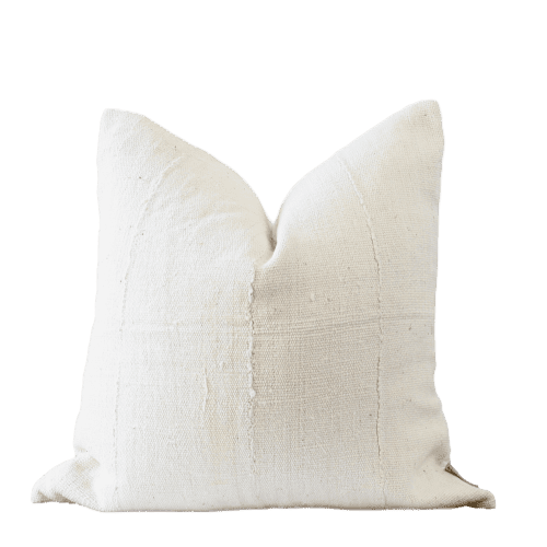 white mud cloth pillow