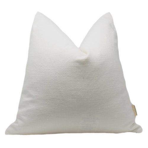 Solid Winter White Linen Blend Pillow Cover