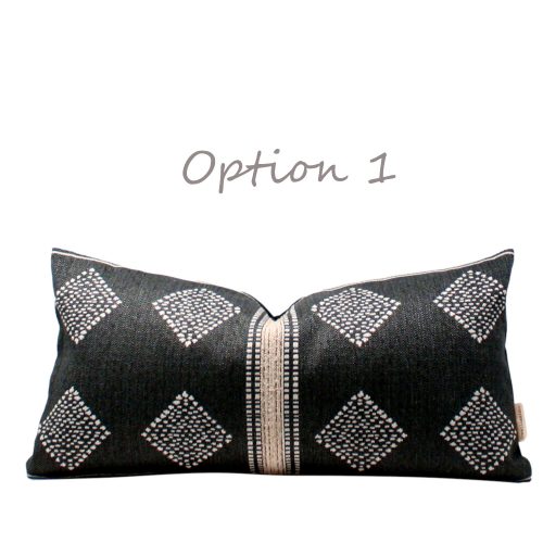 Charcoal Grey Geometric Pillow