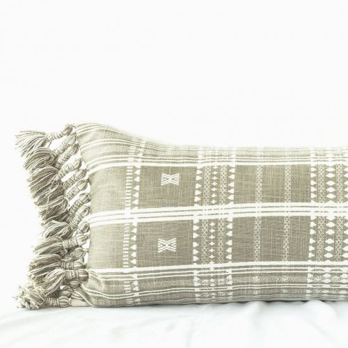 Edie Green Taupe Print pillow