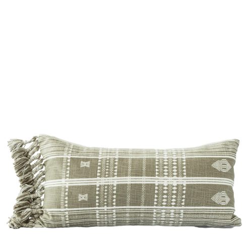 Edie Green Taupe Printed Pillow