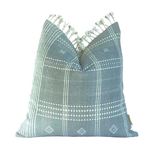 Diya | Sky Blue Handwoven Bhujodi Pillow Cover