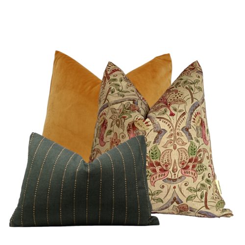 Nikki | Multi Coloured Jacobean Botanical Pillow Cover