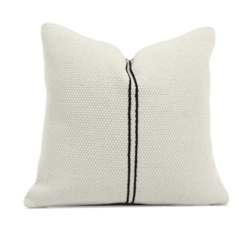 Mason Off White and Black Stripe Pillow Cover