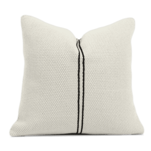 Mason Off White and Black Stripe Pillow Cover