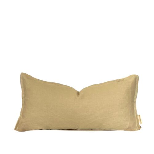 Avila Honeydew Flanged Linen Pillow Cover