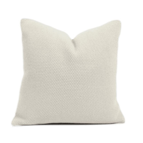 handwoven plain white pillow