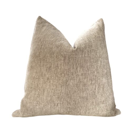 Moxie Oatmeal Tweed Textured Pillow Cover