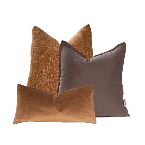 Burnie Spice Nubbly Woven Pillow Cover