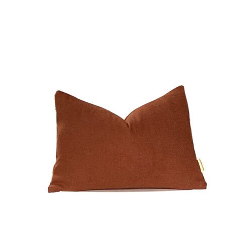 Layton Rust Faux Ultra Suede Pillow Cover